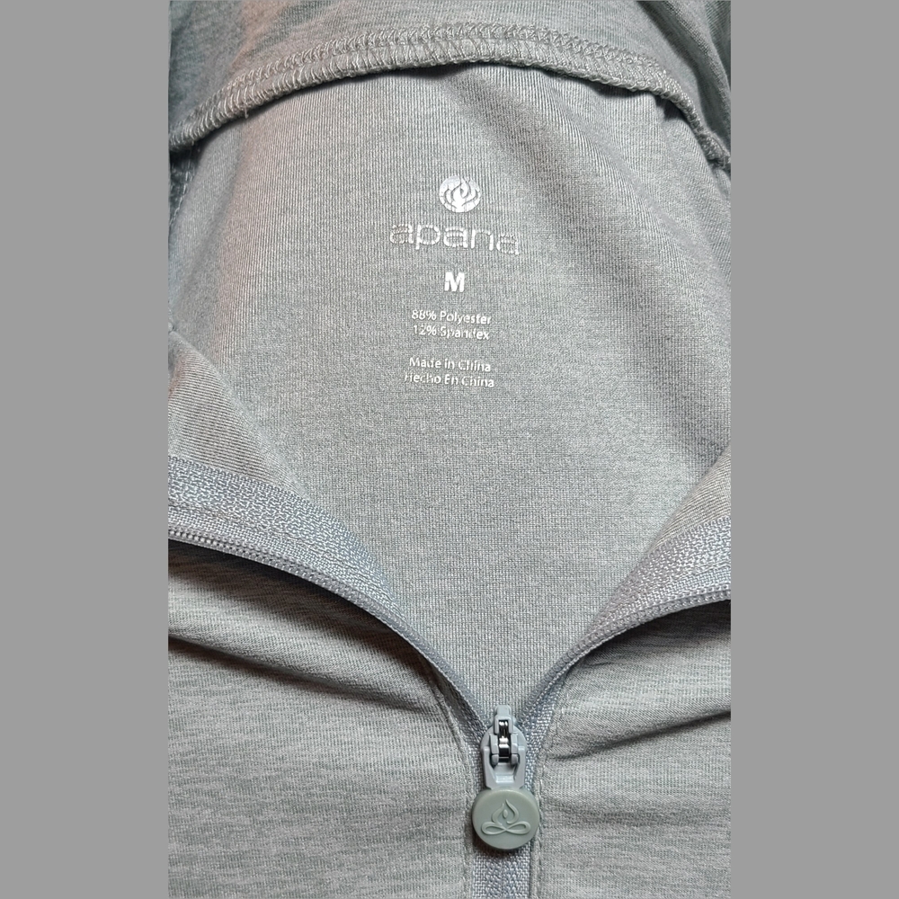 Apana Heather Gray Zip-Up Top - Picture 3 of 5